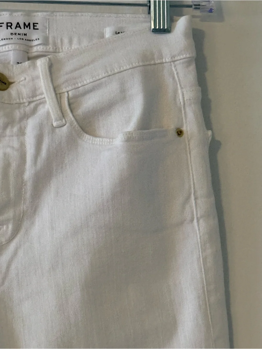 FRAME Le High Straight White Jeans SIZE 26